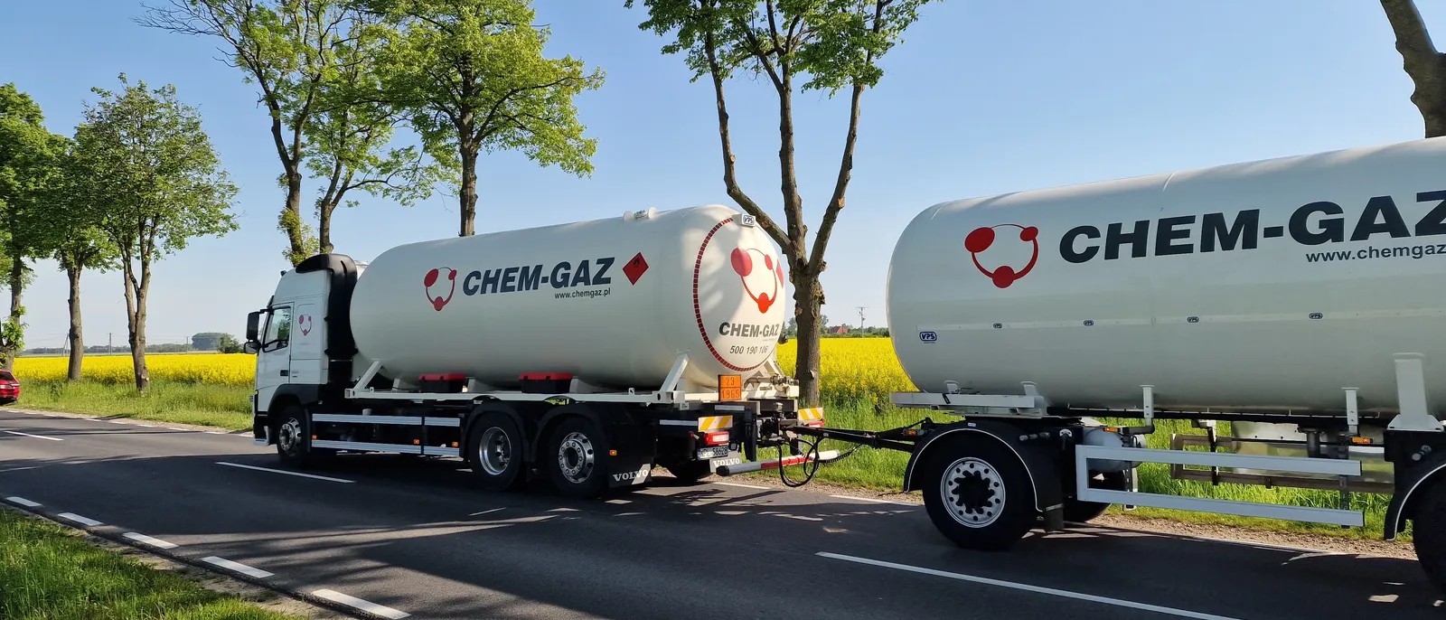 Konwój cystern CHEM-GAZ w trasie